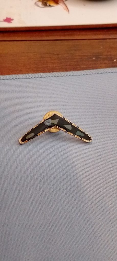 This is a tie badge that my Dad, "Joseph Charles Clive Bates" had in Australia. He was born on 10/12/1944. He was involved in things that I cannot express to others. The Top Of The Pops Dance Group "Legs And Co" aboard a British submarine is one image that Mum kept.