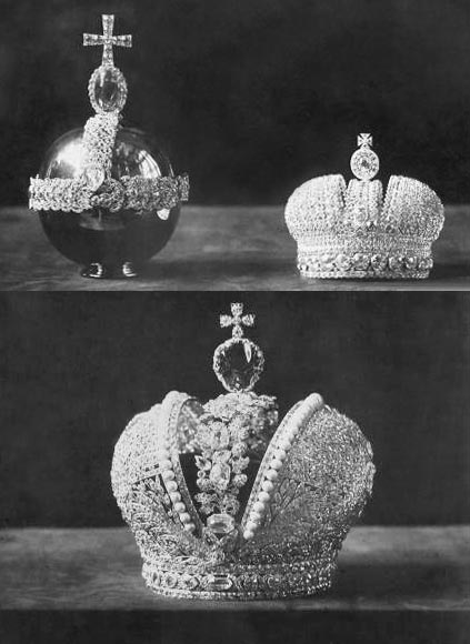 Russian Crown Jewels photographed in 1896.
